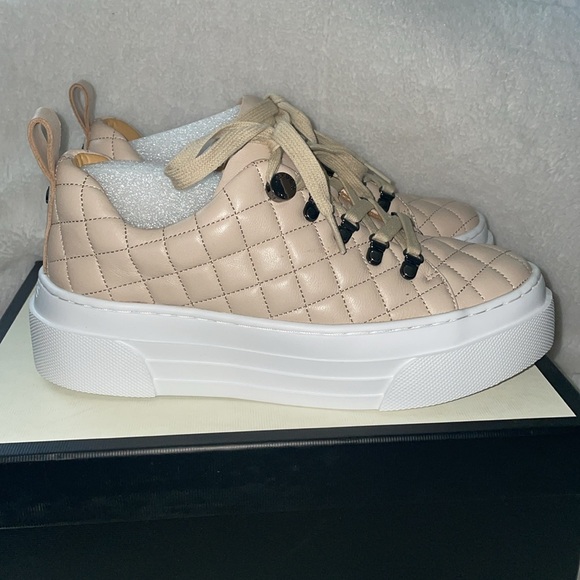 NWT J/SLIDES AIMEE Nude Leather Sneaker - Picture 7 of 13